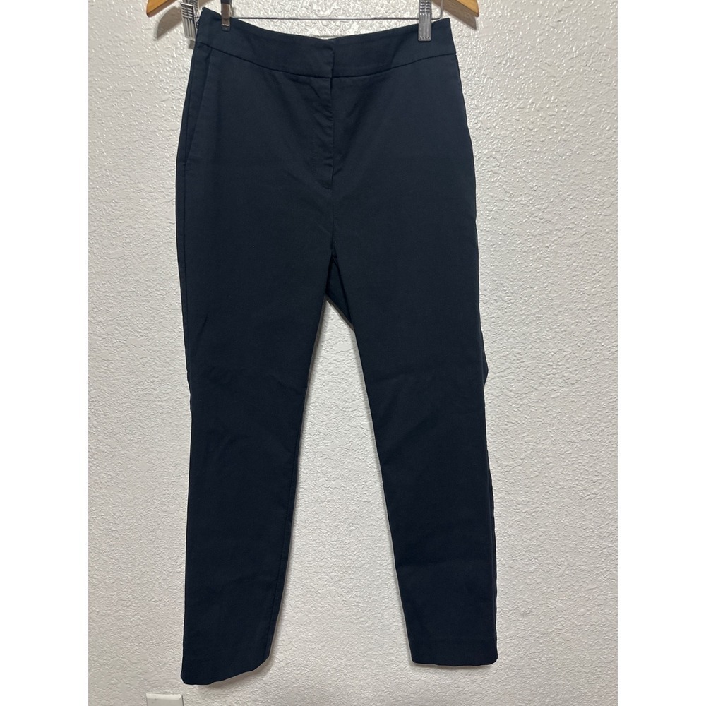 ZARA Women's Black Stretch Pants Size Large Elastic Waist Flat Front